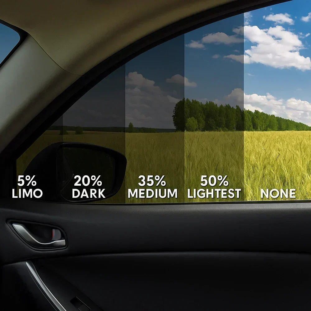 Universal Reduce Infrared Heat & Block UV by 99% Removable Window Tint Film for Cars - DIY Cut for Multiple ShapesMN2