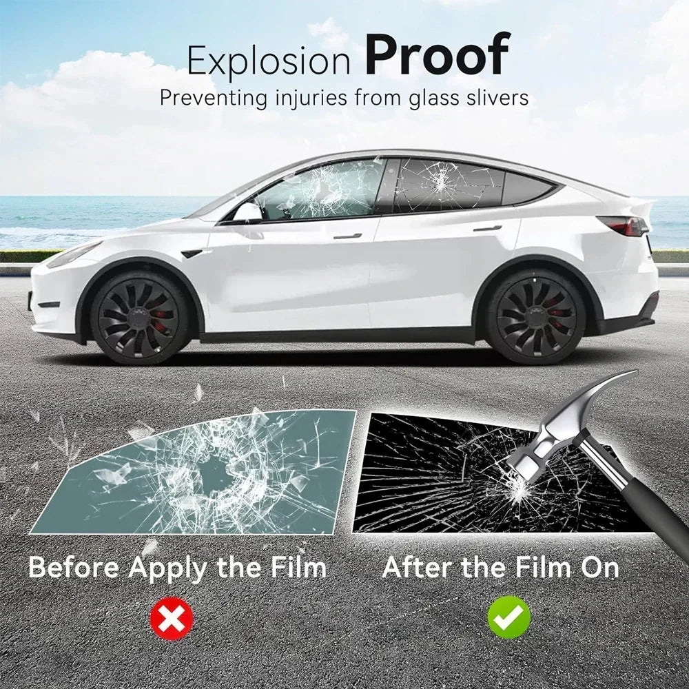 Universal Reduce Infrared Heat & Block UV by 99% Removable Window Tint Film for Cars - DIY Cut for Multiple ShapesMN2