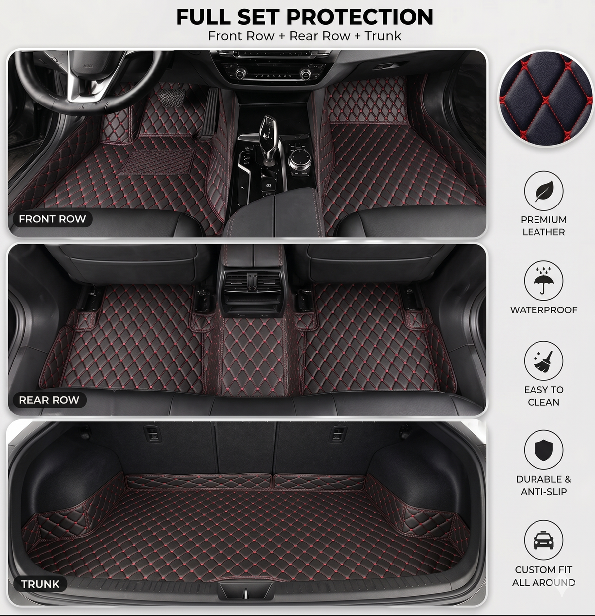 Elvie Heavy Duty Universal Fit Car Mats, SUVs, and TrucksMn2