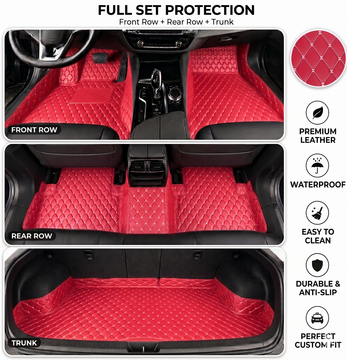 Elvie Heavy Duty Universal Fit Car Mats, SUVs, and TrucksMn2