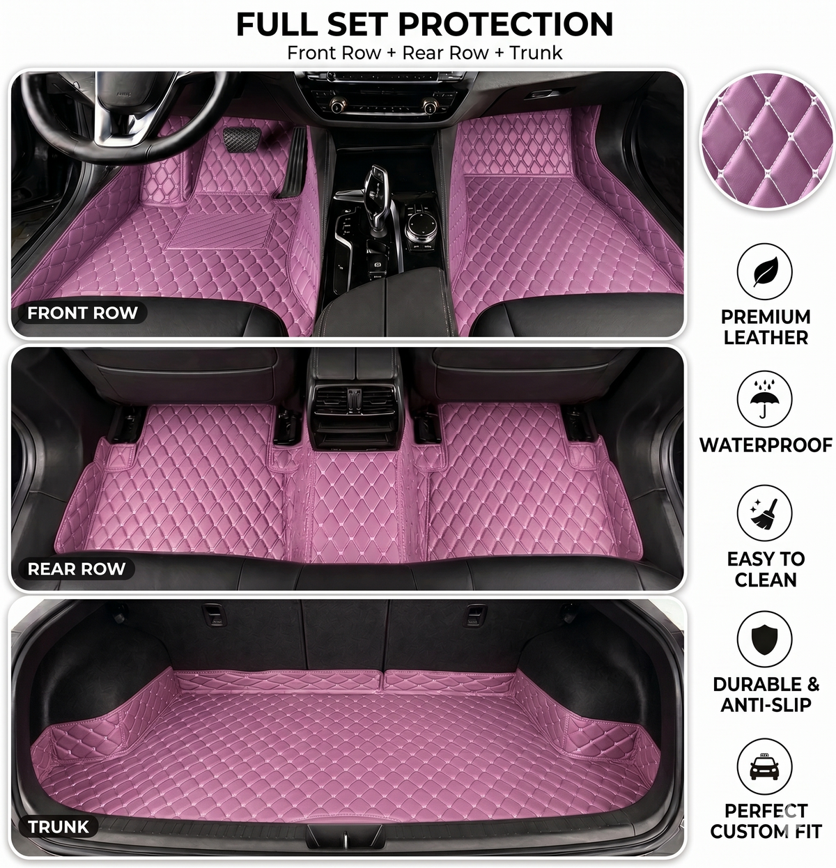 Elvie Heavy Duty Universal Fit Car Mats, SUVs, and TrucksMn2