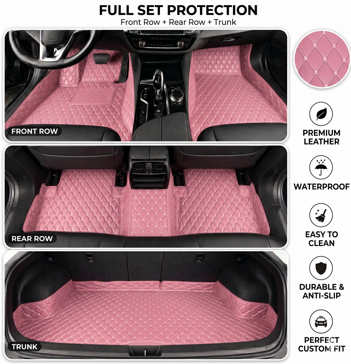 Elvie Heavy Duty Universal Fit Car Mats, SUVs, and TrucksMn2