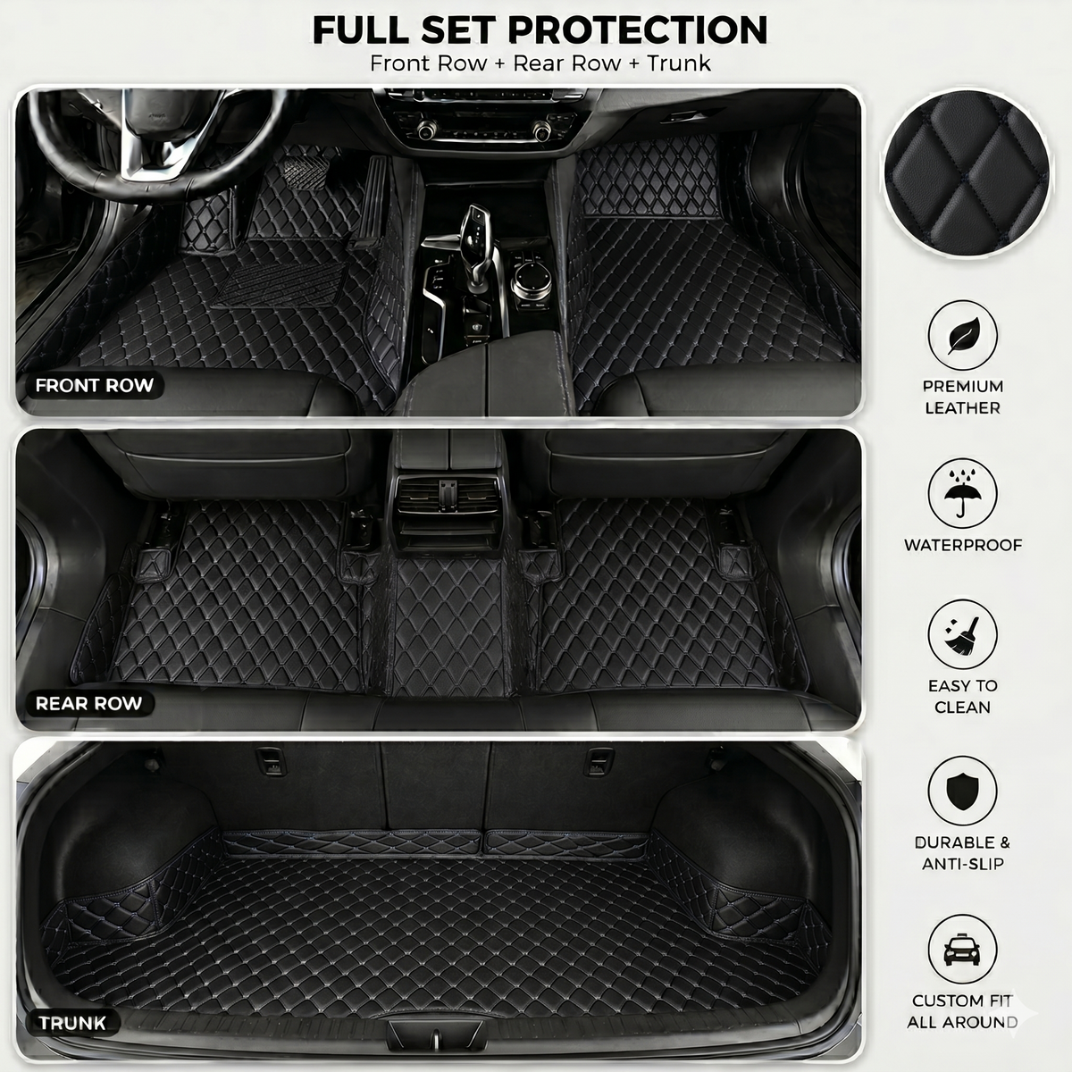 Elvie Heavy Duty Universal Fit Car Mats, SUVs, and TrucksMn2
