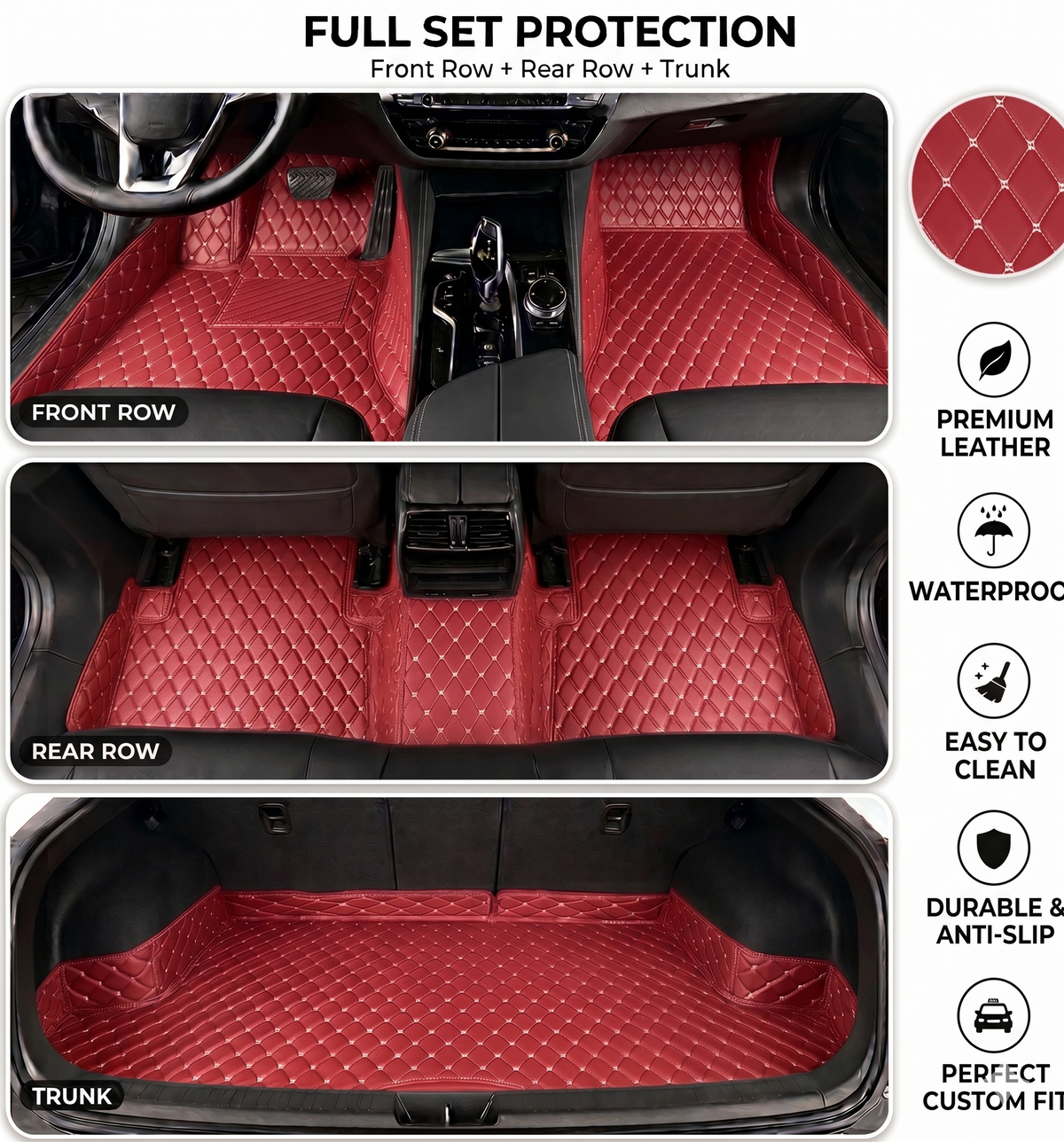 Elvie Heavy Duty Universal Fit Car Mats, SUVs, and TrucksMn2