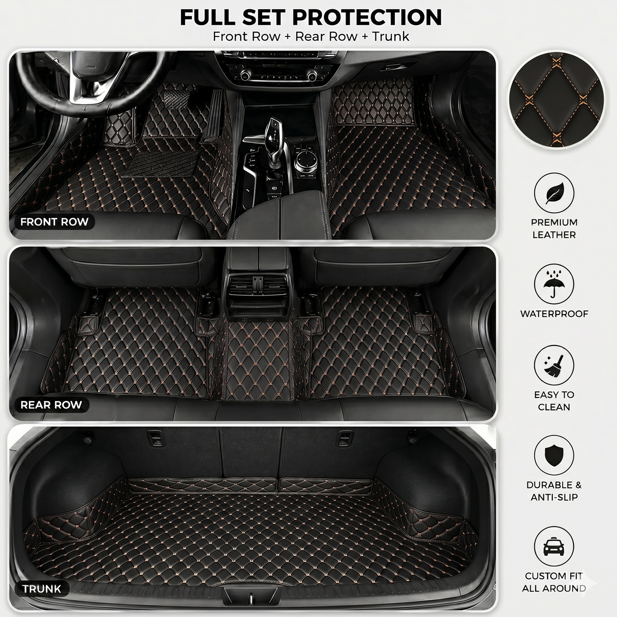 Elvie Heavy Duty Universal Fit Car Mats, SUVs, and TrucksMn2